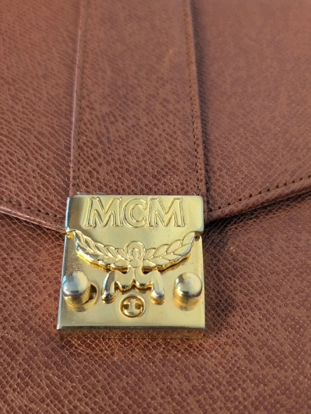 MCM Vintage Structured Top-Handle Satchel Bag Made In Germany - Picture 7 of 14
